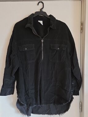 aerie OFFLINE™ Black Ribbed Top (XL)